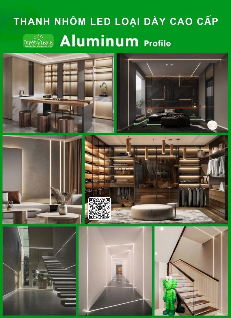 Phân Loại Thanh Nhôm LED Profile Phổ Biến